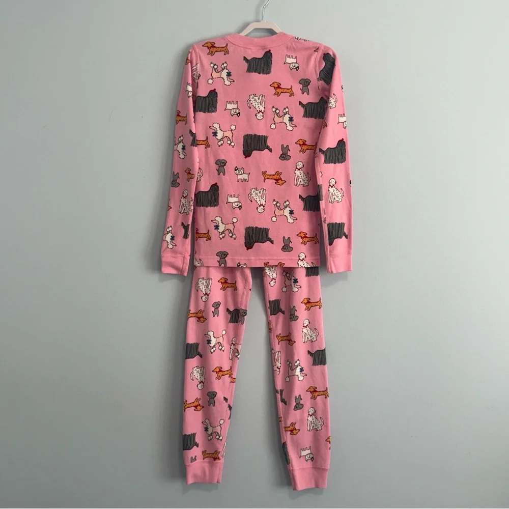 Hanna Andersson Girls Pajamas Set Size 10(140‎ cm) Dogs Print Pink